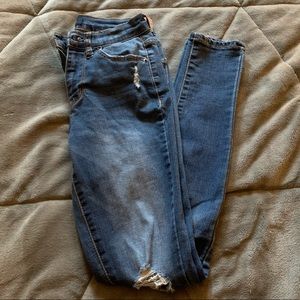 aeropostal basic blue jeans with holes brand new